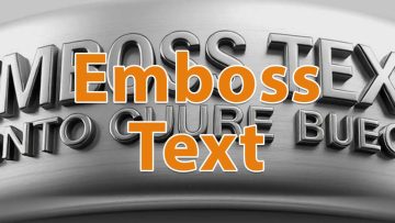 emboss text onto curved object in blender