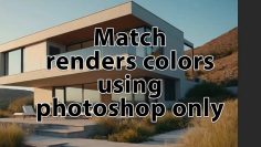 Match renders colors using photoshop only